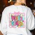 Math Coach Back To School Math Teacher Women's Sweatshirt Back Print White Math Coach Back To School Math Teacher Women's Sweatshirt Back Print White