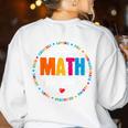 Math Interventionist Teacher Coach Squad Mathematics STEM Women's Sweatshirt Back Print White Math Interventionist Teacher Coach Squad Mathematics STEM Women's Sweatshirt Back Print White
