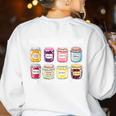 Math Is My Jam And I'm Here To Spread It Math Teacher Women's Sweatshirt Back Print White Math Is My Jam And I'm Here To Spread It Math Teacher Women's Sweatshirt Back Print White