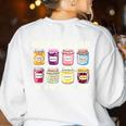 Math Is My Jam And Im Here To Spread It Math Teacher Women's Sweatshirt Back Print White Math Is My Jam And Im Here To Spread It Math Teacher Women's Sweatshirt Back Print White