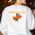 Math Nerd The Mathemachicken a Math Teacher Women's Sweatshirt Back Print White