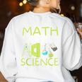 Math Solves Most Of My Problems Science Math Science Teacher Women's Sweatshirt Back Print White Math Solves Most Of My Problems Science Math Science Teacher Women's Sweatshirt Back Print White