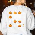 Math Teacher Halloween Equation Pumpkin Ghost Candy Corn Women's Sweatshirt Back Print White Math Teacher Halloween Equation Pumpkin Ghost Candy Corn Women's Sweatshirt Back Print White