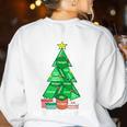 Math Teacher Polygon Christmas Tree Geometry Merry Christmas Women's Sweatshirt Back Print White Math Teacher Polygon Christmas Tree Geometry Merry Christmas Women's Sweatshirt Back Print White