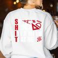 Math Teacher School So Happy I'm A Math Teacher Women's Sweatshirt Back Print White