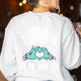 Math Teachers Love Brains Halloween Zombie Men Women T-Shirt Women's Sweatshirt Back Print White