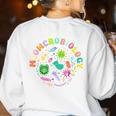 Meowcrobiology Cats Microbiology Science Teacher Women's Sweatshirt Back Print White Meowcrobiology Cats Microbiology Science Teacher Women's Sweatshirt Back Print White
