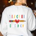 Mothers Day For Teacher Dog Lover Dog Mom Teacher Women's Sweatshirt Back Print White Mothers Day For Teacher Dog Lover Dog Mom Teacher Women's Sweatshirt Back Print White