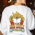 Mrs Frey Book Special Reading Elementary Teacher Women's Sweatshirt Back Print White Mrs Frey Book Special Reading Elementary Teacher Women's Sweatshirt Back Print White