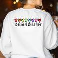 Music Teacher Hearts Music Teaching Women's Sweatshirt Back Print White