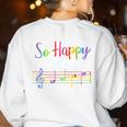 Music Teacher So Happy To See Your Face Back To School Women's Sweatshirt Back Print White Music Teacher So Happy To See Your Face Back To School Women's Sweatshirt Back Print White