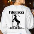 Nerdy Fibonacci Racing Car Horse Math Teacher Men Women Girls Kids Women's Sweatshirt Back Print White Nerdy Fibonacci Racing Car Horse Math Teacher Men Women Girls Kids Women's Sweatshirt Back Print White