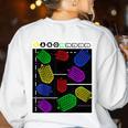 Nerdy Forms Nanotubes Chemistry Teacher Geek Women's Sweatshirt Back Print White