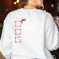 Nice Naughty Teacher Christmas List Instructor Santa Claus Men Women Women's Sweatshirt Back Print White