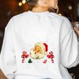 Be Nice To The Teacher Santa Is Watching School Christmas Women's Sweatshirt Back Print White Be Nice To The Teacher Santa Is Watching School Christmas Women's Sweatshirt Back Print White