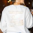 How Many Nights A Week Should You Be Reading 6-7 Teacher Fun Women's Sweatshirt Back Print White How Many Nights A Week Should You Be Reading 6-7 Teacher Fun Women's Sweatshirt Back Print White