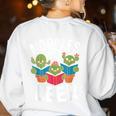 Nopales De Leer Bilingual Teacher Maestra Spanish Teacher Women's Sweatshirt Back Print White Nopales De Leer Bilingual Teacher Maestra Spanish Teacher Women's Sweatshirt Back Print White
