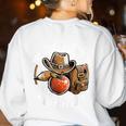 Not My First Rodeo Back To School Teacher Women's Sweatshirt Back Print White