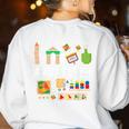 Novelty Montessori Studying Learning Schooling Teacher Love For Men Women Women's Sweatshirt Back Print White Novelty Montessori Studying Learning Schooling Teacher Love For Men Women Women's Sweatshirt Back Print White