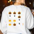 Order Of Operations Quiz Pumpkin Halloween Math Teacher Women's Sweatshirt Back Print White