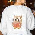 Owl You Need Is A Good Book Teacher Librarian Reading Women's Sweatshirt Back Print White