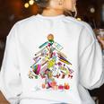 Paintbrush Christmas Tree Decor Xmas For Artist Art Teacher For Men Women Women's Sweatshirt Back Print White