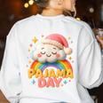 Pajama Day School Spirit Week Sleepy Cloud Teacher Student Women's Sweatshirt Back Print White Pajama Day School Spirit Week Sleepy Cloud Teacher Student Women's Sweatshirt Back Print White