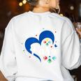 Para Heart Teacher Paraprofessional School Appreciation Women's Sweatshirt Back Print White Para Heart Teacher Paraprofessional School Appreciation Women's Sweatshirt Back Print White