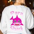 Para Shark Paraprofessional Female Teacher Women's Sweatshirt Back Print White Para Shark Paraprofessional Female Teacher Women's Sweatshirt Back Print White