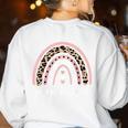 Paraprofessional Rainbow Para Teacher Parapro Women's Sweatshirt Back Print White Paraprofessional Rainbow Para Teacher Parapro Women's Sweatshirt Back Print White