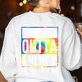 Paraprofessional Straight Outta Energy Teacher Life For Men Women Women's Sweatshirt Back Print White Paraprofessional Straight Outta Energy Teacher Life For Men Women Women's Sweatshirt Back Print White