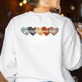 Paraprofessional Teacher Hearts Back To School Teach Rainbow Men Women Kids Women's Sweatshirt Back Print White Paraprofessional Teacher Hearts Back To School Teach Rainbow Men Women Kids Women's Sweatshirt Back Print White