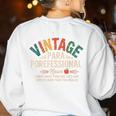 Paraprofessional Vintage Para Teacher 60s 70s 80s Women's Sweatshirt Back Print White Paraprofessional Vintage Para Teacher 60s 70s 80s Women's Sweatshirt Back Print White