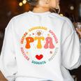Parents Teacher Association Team Supporter PTA Treasurer For Men Women Girls Kids Women's Sweatshirt Back Print White Parents Teacher Association Team Supporter PTA Treasurer For Men Women Girls Kids Women's Sweatshirt Back Print White