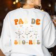 Pas De Boo-Rée Ghost Ballet Dancer Halloween Dance Teacher Women's Sweatshirt Back Print White Pas De Boo-Rée Ghost Ballet Dancer Halloween Dance Teacher Women's Sweatshirt Back Print White