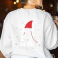 PE Squad Christmas PE Teacher Matching Xmas Women's Sweatshirt Back Print White PE Squad Christmas PE Teacher Matching Xmas Women's Sweatshirt Back Print White