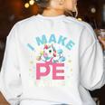 PE Teacher Unicorn I Make PE Magical Women's Sweatshirt Back Print White