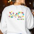 Peace Love Inclusion Sped Squad Special-Ed Teacher Daycare Women's Sweatshirt Back Print White Peace Love Inclusion Sped Squad Special-Ed Teacher Daycare Women's Sweatshirt Back Print White