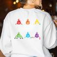 Periodic Elements Chemistry Lovers Science Teacher Women's Sweatshirt Back Print White