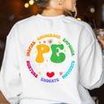 Physical Education PE Instructor Coach Teacher Gym Women's Sweatshirt Back Print White Physical Education PE Instructor Coach Teacher Gym Women's Sweatshirt Back Print White