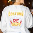 Physical Education School PE Teacher Halloween Costume Men Women Women's Sweatshirt Back Print White Physical Education School PE Teacher Halloween Costume Men Women Women's Sweatshirt Back Print White