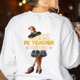 Physical Education Teacher Halloween Costume Witchy Teacher For Men Women Women's Sweatshirt Back Print White