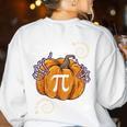 Pi Day Pumpkin Pi Math Teacher Halloween Costume Women's Sweatshirt Back Print White Pi Day Pumpkin Pi Math Teacher Halloween Costume Women's Sweatshirt Back Print White