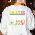 Pilates Instructor Teacher Watercolor Pilates Don't Fart Men Women Kids Women's Sweatshirt Back Print White Pilates Instructor Teacher Watercolor Pilates Don't Fart Men Women Kids Women's Sweatshirt Back Print White