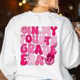 Pink Fourth Grade Era 4th Back To School Grade Teacher Women's Sweatshirt Back Print White Pink Fourth Grade Era 4th Back To School Grade Teacher Women's Sweatshirt Back Print White