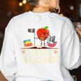 Pirate Teacher Men Women Kids Women's Sweatshirt Back Print White Pirate Teacher Men Women Kids Women's Sweatshirt Back Print White