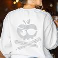 Pirate Teacher Women's Sweatshirt Back Print White Pirate Teacher Women's Sweatshirt Back Print White