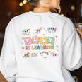 Play Is Learning Teacher Student First Day Back To School Women's Sweatshirt Back Print White Play Is Learning Teacher Student First Day Back To School Women's Sweatshirt Back Print White