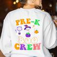 Pre-K Boo Crew Cute Ghost Halloween Costume Teacher Student For Men Women Kids Women's Sweatshirt Back Print White Pre-K Boo Crew Cute Ghost Halloween Costume Teacher Student For Men Women Kids Women's Sweatshirt Back Print White