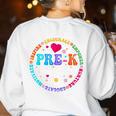 Pre K Dream Team Back To School Boys First Day Teacher Women's Sweatshirt Back Print White Pre K Dream Team Back To School Boys First Day Teacher Women's Sweatshirt Back Print White